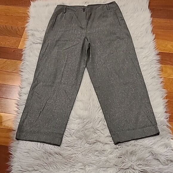 J jill womens gray wool blend ankle length pants size 12 - Picture 1 of 9